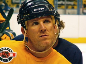 Keith Tkachuk, Matthew's father, at a St. Louis Blues practice.