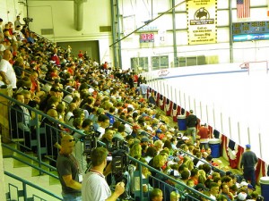 A large crowd was in attendance at day one of Olympic camp (photo courtesy of the author)