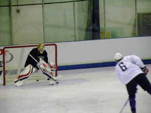 Tim Thomas, prospective US starting goalie (image property of the author)