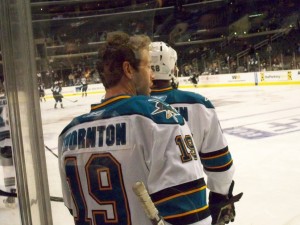 Captain Joe Thornton is critical to Sharks success in the playoffs (photo courtesy: Chelsea Alexander)