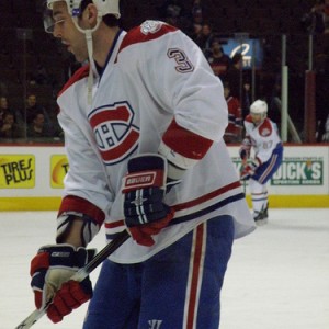 Ryan O'Byrne skates in pre-game warm up