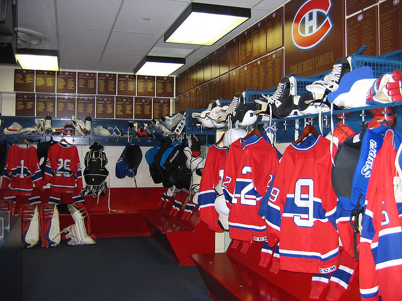 Canadiens dressing room