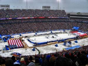 The outdoor game has been a staple in the NHL schedule since 2008 (Credit: Krm500, Via Wikipedia Commons.)