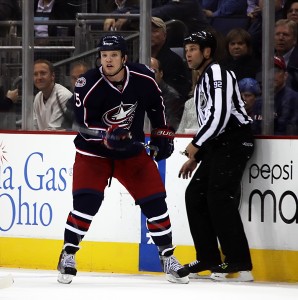 CBJ Right Winger Derek Dorsett (Photo by Dave Gainer/The Hockey Writers)