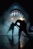 When the Sharks take the ice, Patrick Marleau is traditionally the last player through the Shark head.
