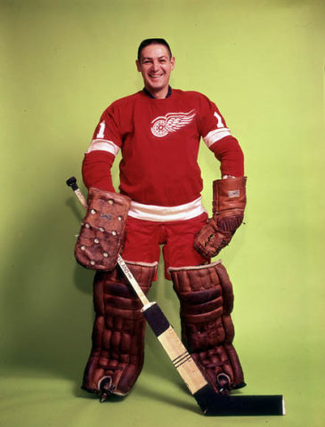 Terry Sawchuk of the Detroit Red Wings.