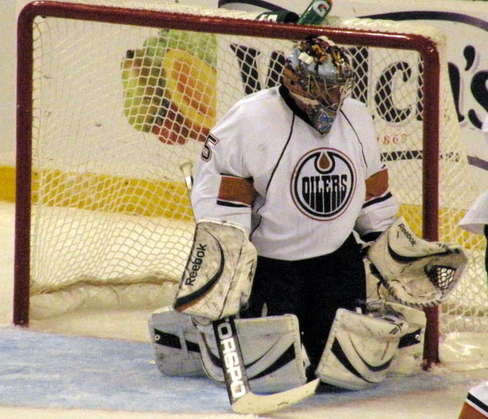 2010-11 Nikolai Khabibulin Edmonton Oilers Game Worn Jersey - Photo Match –  Team Letter