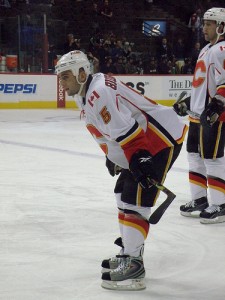 Mark Giordano scored a power-play goal in each of the Flames’ two games in Florida (Steve Victoria/Flickr).