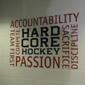 Blue Jackets Locker Room Wall -- Hardcore Hockey