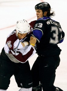 Kevin Westgarth, left, is a heavyweight with an Ivy League education and a soft side (Photo by Mark Mauno).