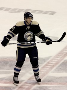 Columbus forward Matt Calvert returns tonight for the Jackets in Vancouver. (Dave Gainer/THW)