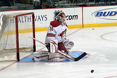 Ilya Bryzgalov as a member of the Coyotes. Photo by Wes Cunningham).