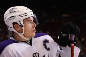 Demoted to the third line over the past two games, Dustin Brown has responded well.
