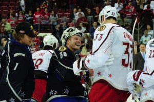 The NH All-Star Game has taken various formats over the years, but the players involved have always seemed to enjoy themselves. 