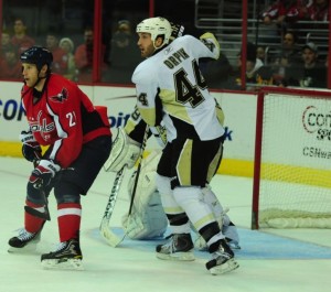 The Penguins will be without Brooks Orpik (#44) for at least a month (Tom Turk/THW)
