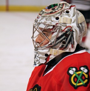 Corey Crawford of the Chicago Blackhawks