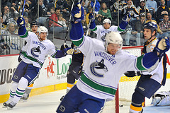 Imagine the Sedin twins cycling the puck around on intenational ice. (Photo by Danielle Browne).