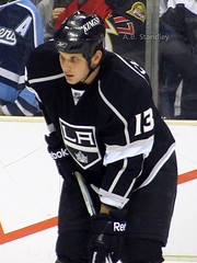 Third liner Kyle Clifford leading the team in points wasn't what head coach Darryl Sutter had in mind after three games. (Photo by A.B. Standley). 