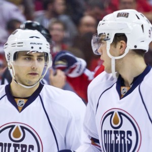 Paajarvi with Jordan Eberle last season (Bridgetds/Photoree)