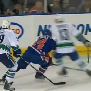 One of many problematic hits by Raffi Torres. This one is on Jordan Eberle.
