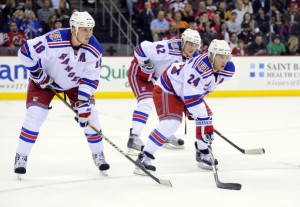 Marc Staal (18), New York Rangers center Artem Anisimov