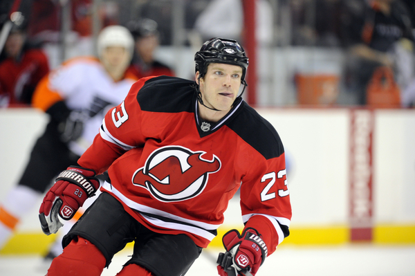 New Jersey Devils center David Clarkson (23) during the first period of an  NHL hockey game against the Tampa Bay Lightning Friday, March 29, 2013, in  Tampa, Fla. (AP Photo/Chris O'Meara Stock