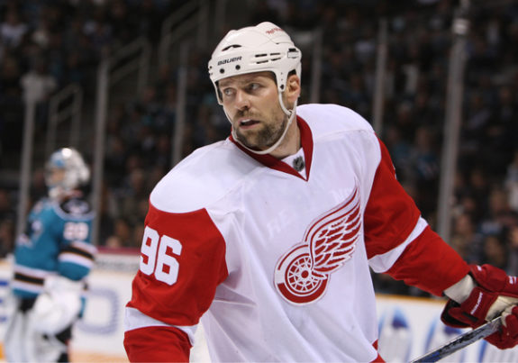 Tomas Holmstrom of the Detroit Red Wings