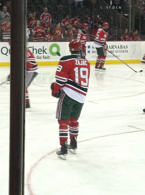 Travis Zajac was feeling a bit green like the uniform last night (File Photo)