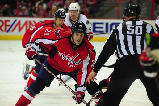 Laich, who scored the game-winner in his 500th career game against the Senators. (Tom Turk/THW)