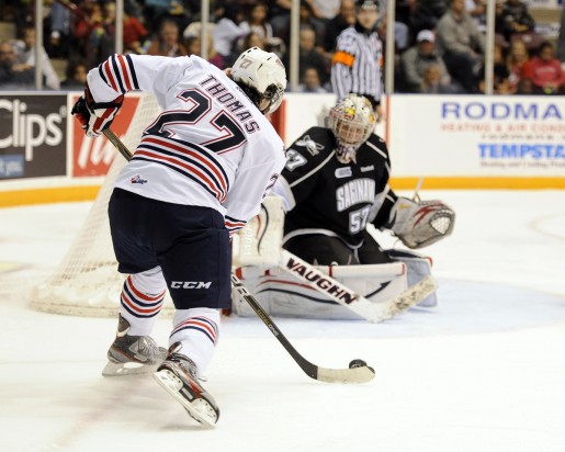 Christian Thomas explodes for 9 points in two games to earn OHL player of the week (Aaron Bell/CHL Images)