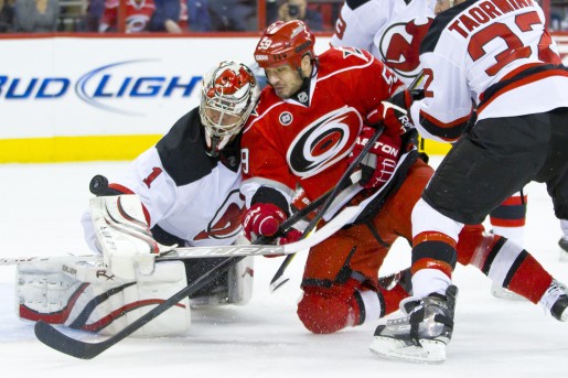 Johan Hedberg hasn't had much help in front of him the past two weeks (Andy Martin Jr.)