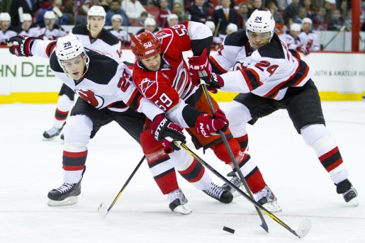 Bryce Salvador (24) became the 10th captain in Devils history before the 2013 season