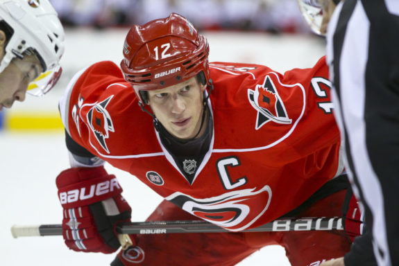 The Hurricanes decided to give Eric Staal the captaincy midway through the 2010 season, months before Brind'Amour retired. - Photo by Andy Martin Jr