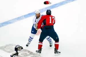 Colton Orr's time has come to leave the Maple Leafs. (clydeorama/Flickr)