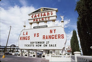 Kings Rangers Las Vegas outdoor hockey game