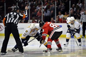 Patrick Kane faceoff