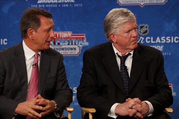 Ken Holland (left) has been an inspiration for many NHL General Managers (Rick Osentoski-US PRESSWIRE)