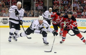 Stalwart defenseman Matt Greene's season-ending injury got L.A. off on the wrong foot this year. (Ed Mulholland-US PRESSWIRE)