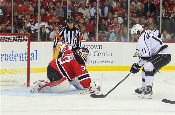 It appears the Devils finally found Martin Brodeur's successor in net. (Ed Mulholland-US PRESSWIRE)