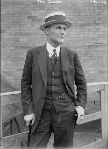 Tex Rickard, American boxing promoter and founder of the NHL's New York Rangers.