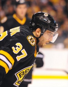 Bergeron has morphed into one of the NHL's elite two-way players. (Michael Ivins-US PRESSWIRE)