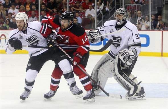 With 9 goals this season Adam Henrique is third on the Devils. (Ed Mulholland-US PRESSWIRE)