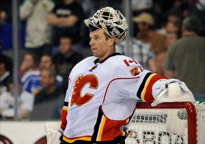 Miikka Kiprusoff has been uncharacteristically poor this season.  (Jerome Miron-US PRESSWIRE)