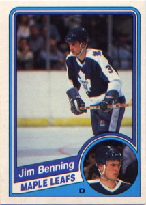 Jim Benning's 1984-85 O-Pee-Chee card.