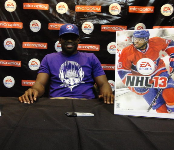 P.K. Subban EA Sports NHL 13 launch