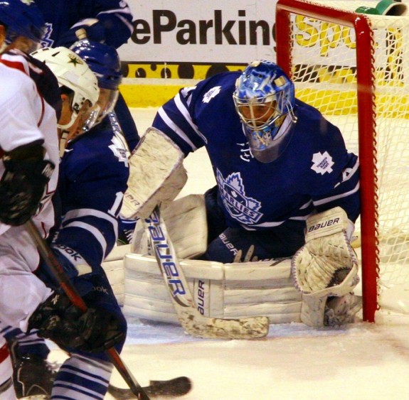 Jussi Rynnas is battling to be Kari Lehtonen's back-up this season. (Ross Bonander/THW)