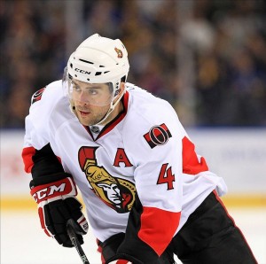 Chris Phillips played over 300 minutes beside Erik Karlsson in 2014-2015