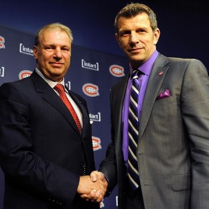 Marc Bergevin and ex-Montreal Canadiens head coach Michel Therrien