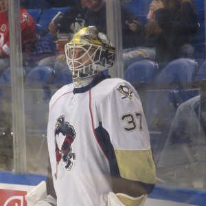 Jeff Zatkoff will be replacing Marc Andre Fleury in Pittsburgh while Tomas Vokoun recovers from a blood clot. (Alison Myers/THW)