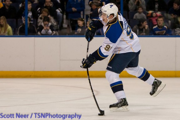 Newcomer Tarasenko scored on his first 2 shots Saturday (TSN Photography)